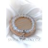 Minerální náramek - Opalit matný a broušený a perleť