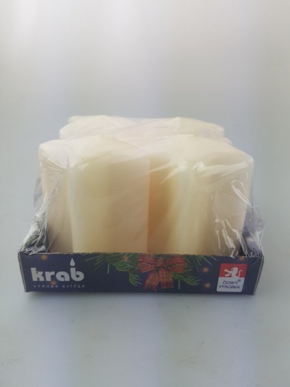 KRAB svíčka hvězda 70x80 krémová 4ks