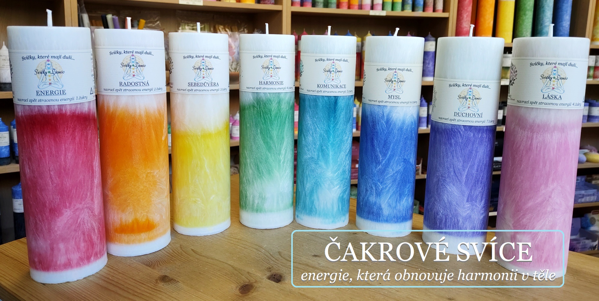Čakrové svíce k regeneraci našich čaker