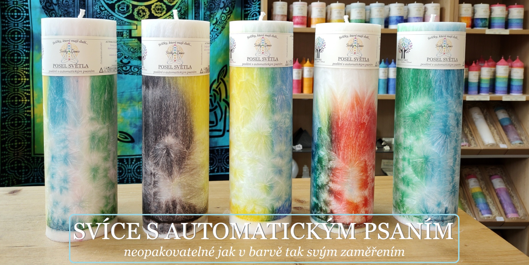 svíce s automatickým psaním, svíce na míru