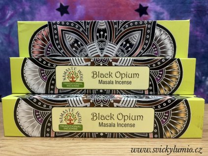 VONNÉ TYČINKY BLACK OPIUM NAMASTE INDIA 03