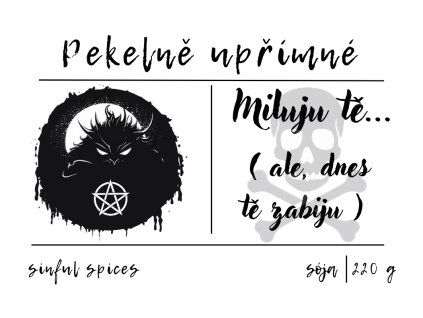 svíčka Miluju tě… (ale dnes tě zabiju)