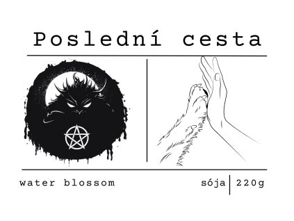 svíčka poslední cesty - kočka packa