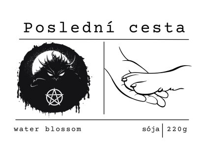 svíčka poslední cesta - pes packa