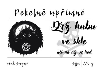 svíčka Drž hubu ve skle