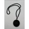 Amulet čínský kulatý | obsidián imitace