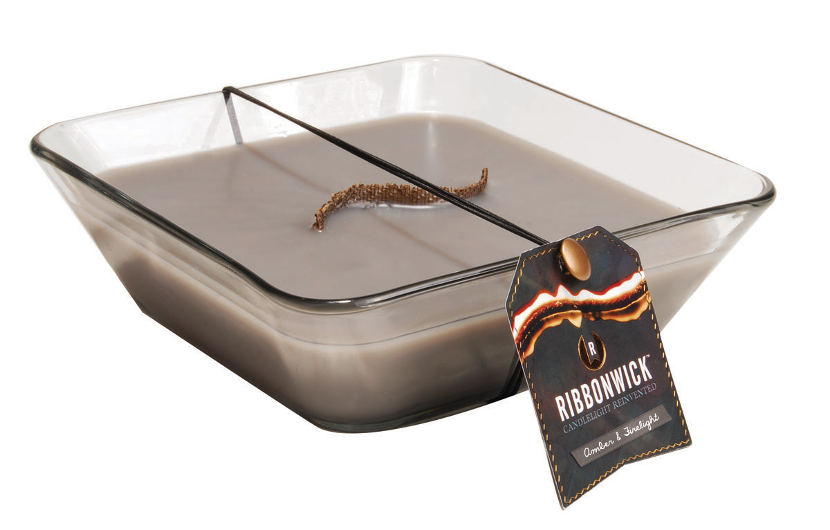 Svie ka v skle ribbonwick amber firelight sviecka eu