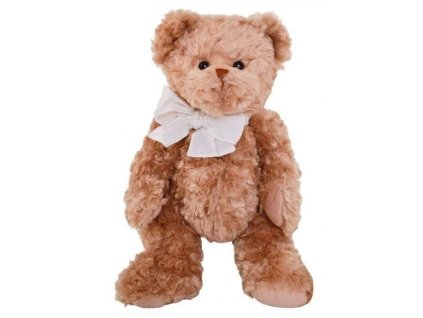 plysovy hnedy medvedik bukowski daniel s bielou maslou na krku 40 cm 38546