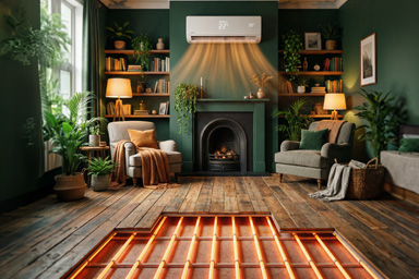 Spojenie klimatizácie a podlahového kúrenia