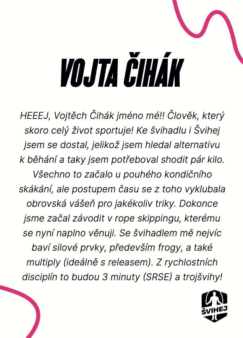 Vojtěch Čihák – kartička zadní strana