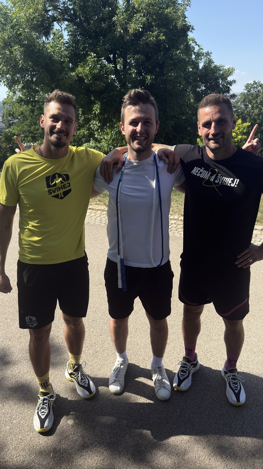 Matěj König s Tomášem a Markem Vaněčkovými ze Švihej