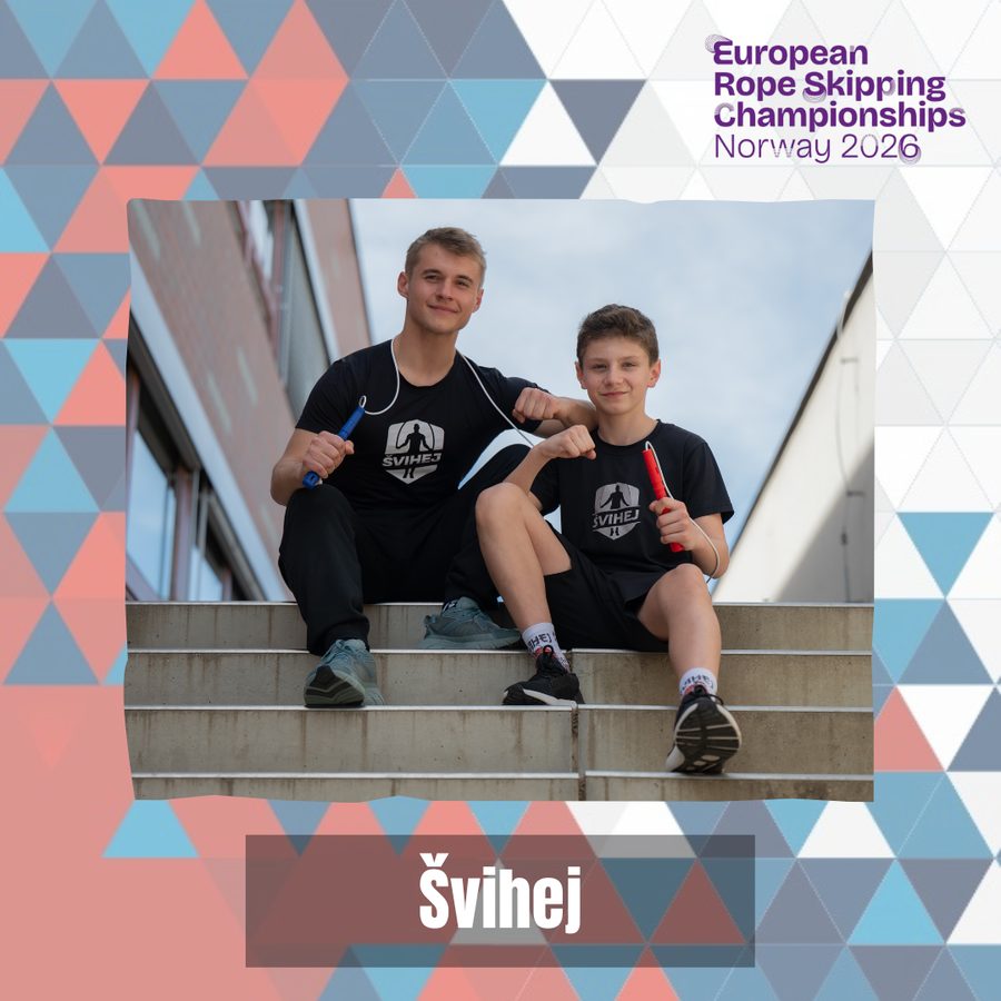 Vojta Čihák a Vojta Zatloukal na kartičce reprezentantů pro mistrovství Evropy v rope skippingu 2026