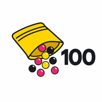 100 korálků - vystačí do 2 m výšky