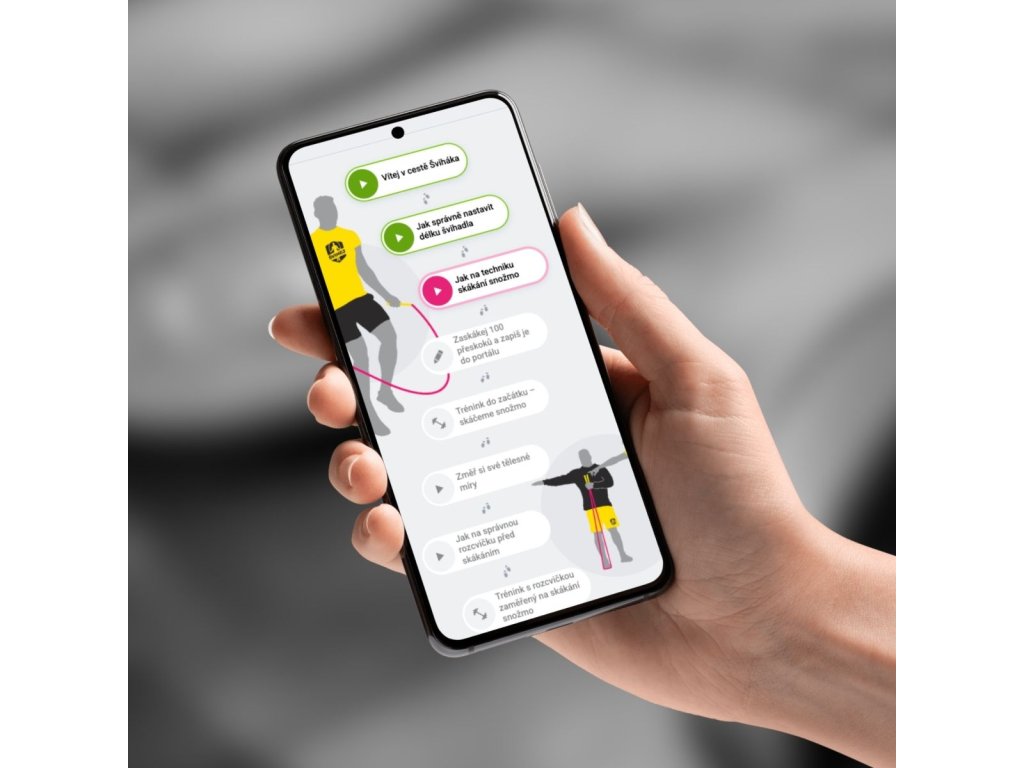 Ukázka obsahu tréninkového programu Cesta Šviháka v mobilní aplikaci Švihej