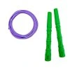 Zelené rukojeti fialové lanko
