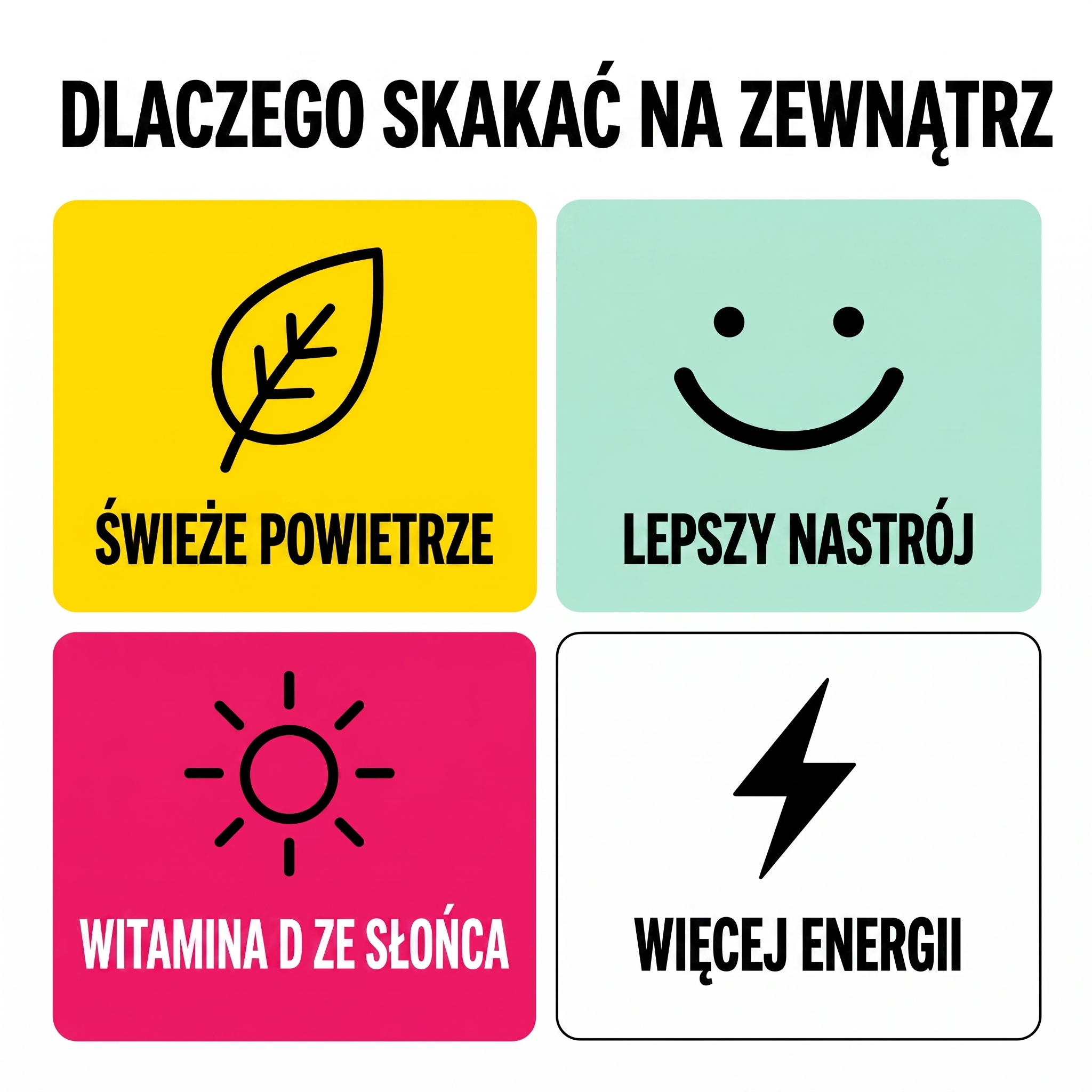 Cztery powody, dlaczego skakać na skakance na zewnątrz: świeże powietrze, lepszy nastrój, witamina D ze słońca i więcej energii