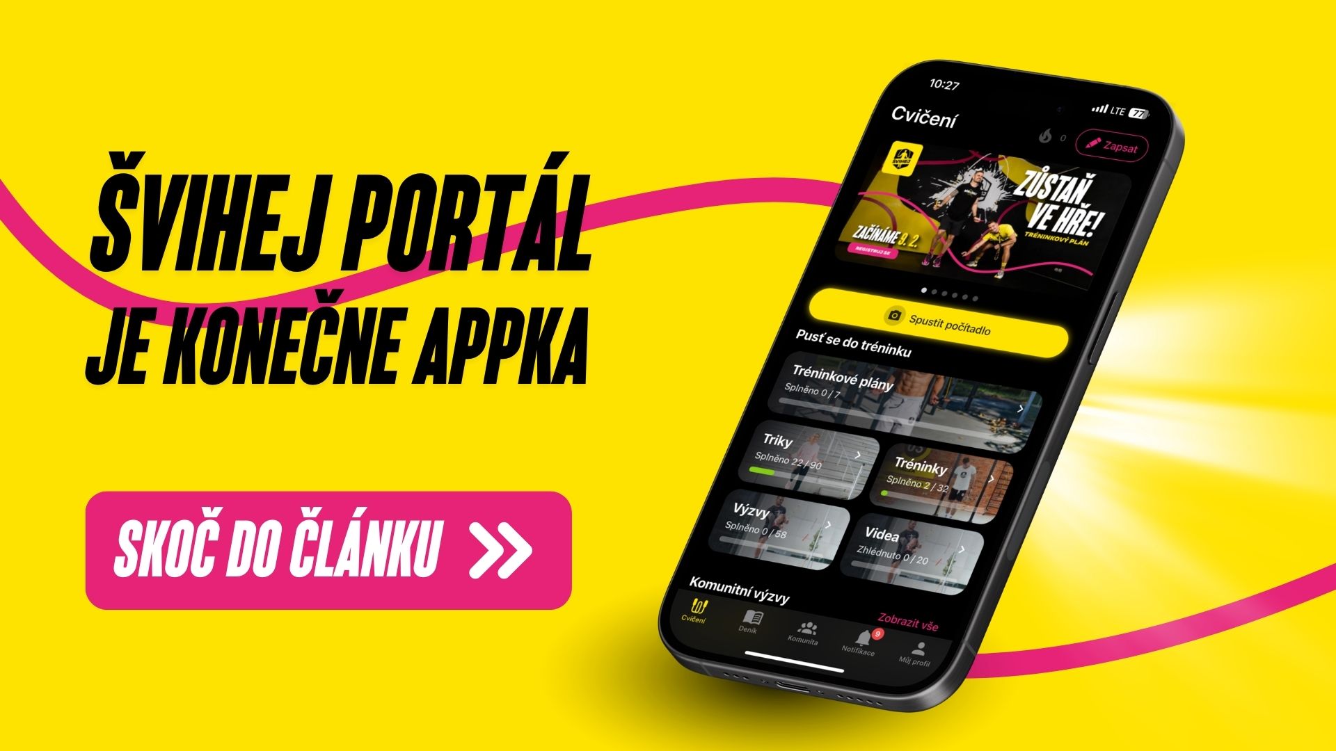 Švihej portál hlási upgrade: Stiahni si Švihej appku do telefónu aj smart watch