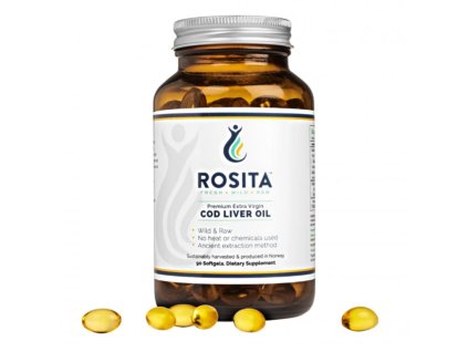 Extra panenský olej z tresčej pečene - 90 kapsúl  ROSITA Morrhuae Oleum