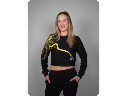 Damsky crop mikina S