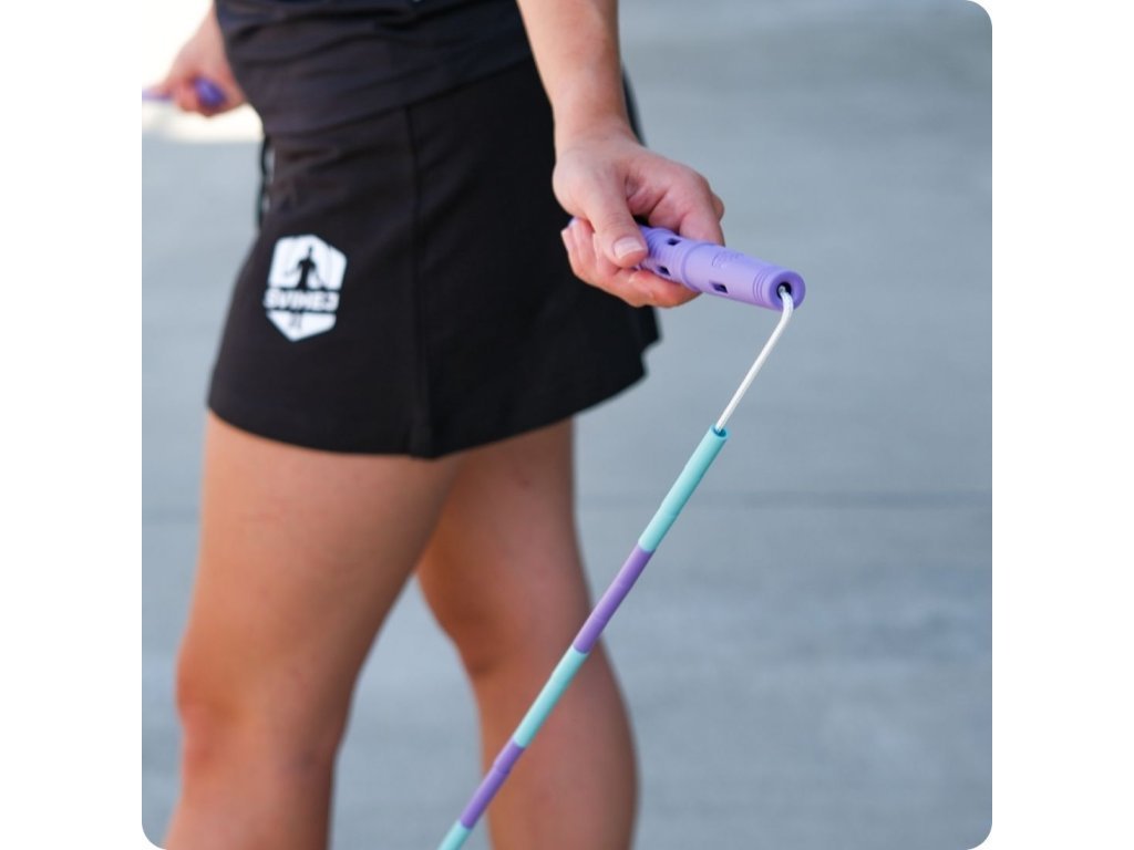 Švihadlo Katana Rope 3v1 s korálkami Vyber farbu rukovätí:: Čierne, Vyber farbu korálikov: Červeno/modro/biela