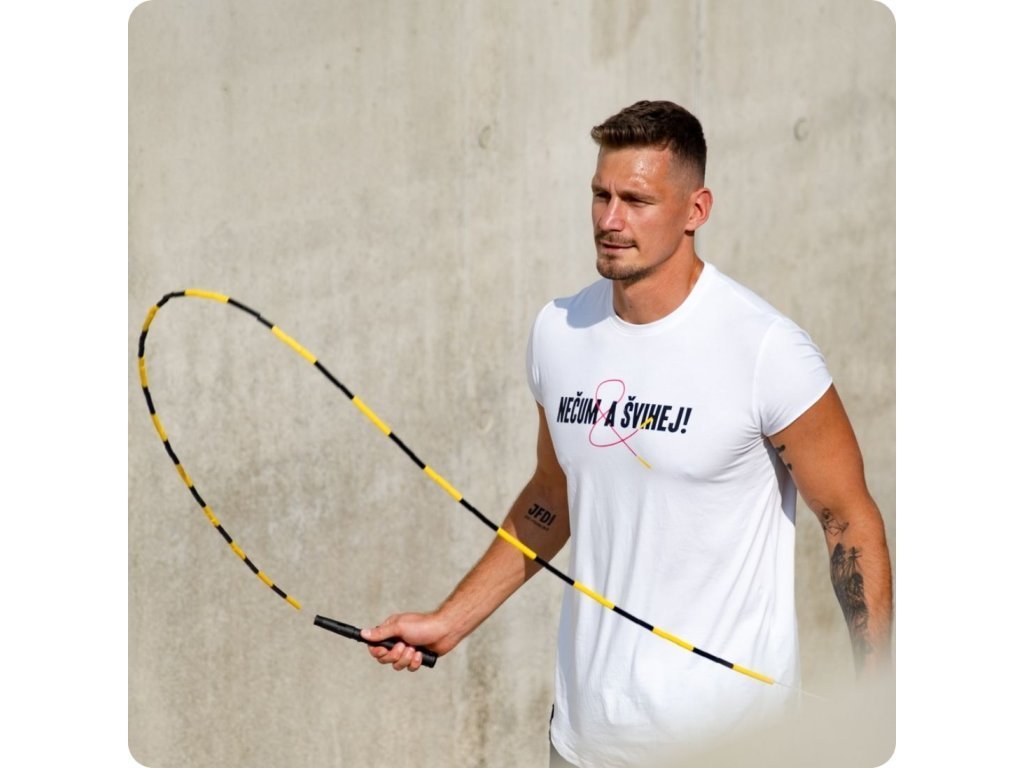 Švihadlo Katana Rope 3v1 s korálkami Vyber farbu rukovätí:: Čierne, Vyber farbu korálikov: Žlto/čierna