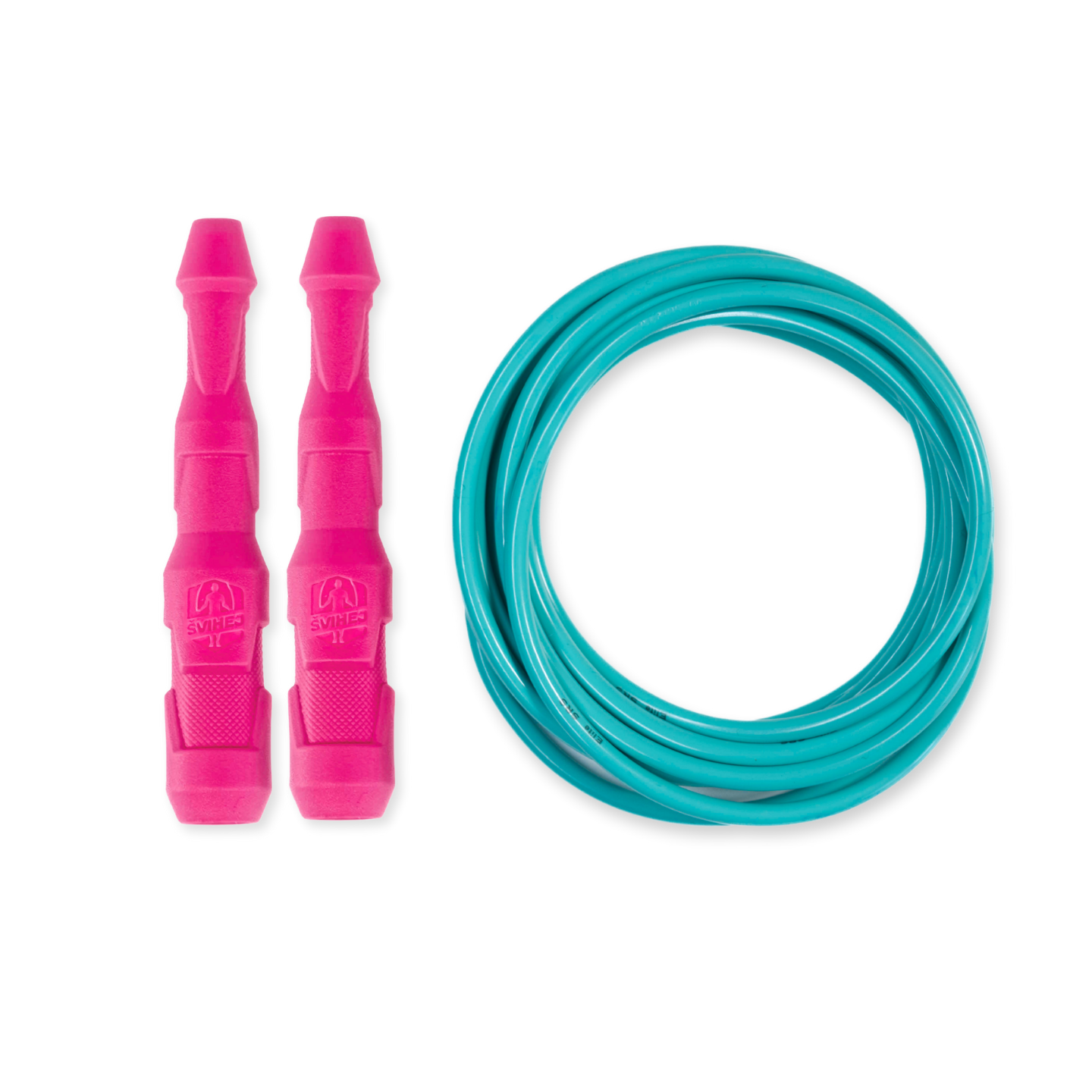 Ninja Rope - Švihadlo na kondícii, nastaviteľná dĺžka, vhodné ako parťák do fitka. Vyber farbu rukovätí:: Ružové, Vyber priemer lanka:: 5 mm – ťažšie a silovejšie (odporúčané pre mužov), Farba lanka: Mint