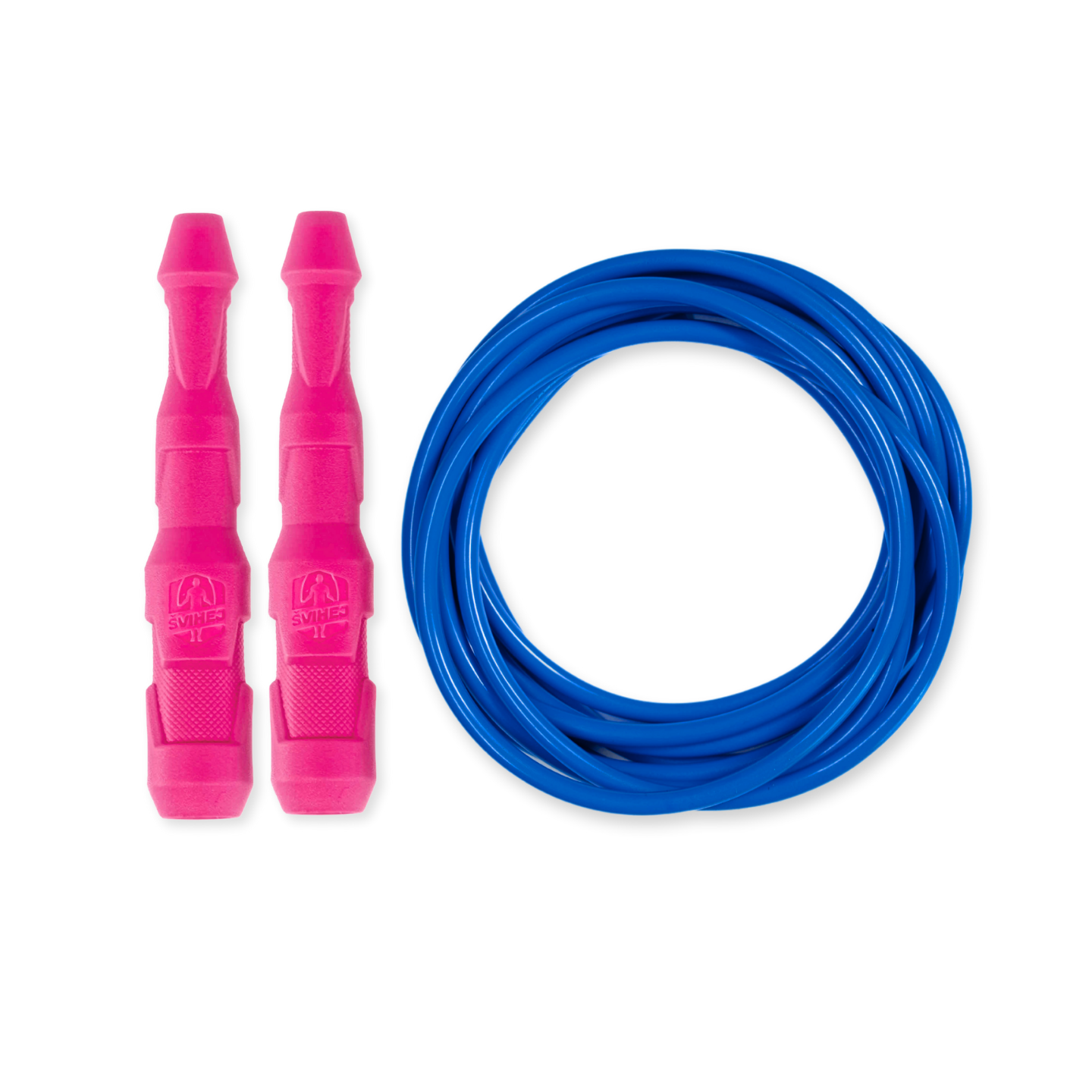 Ninja Rope - Švihadlo na kondícii, nastaviteľná dĺžka, vhodné ako parťák do fitka. Vyber farbu rukovätí:: Ružové, Vyber priemer lanka:: 5 mm – ťažšie a silovejšie (odporúčané pre mužov), Farba lanka: Tmavo modré