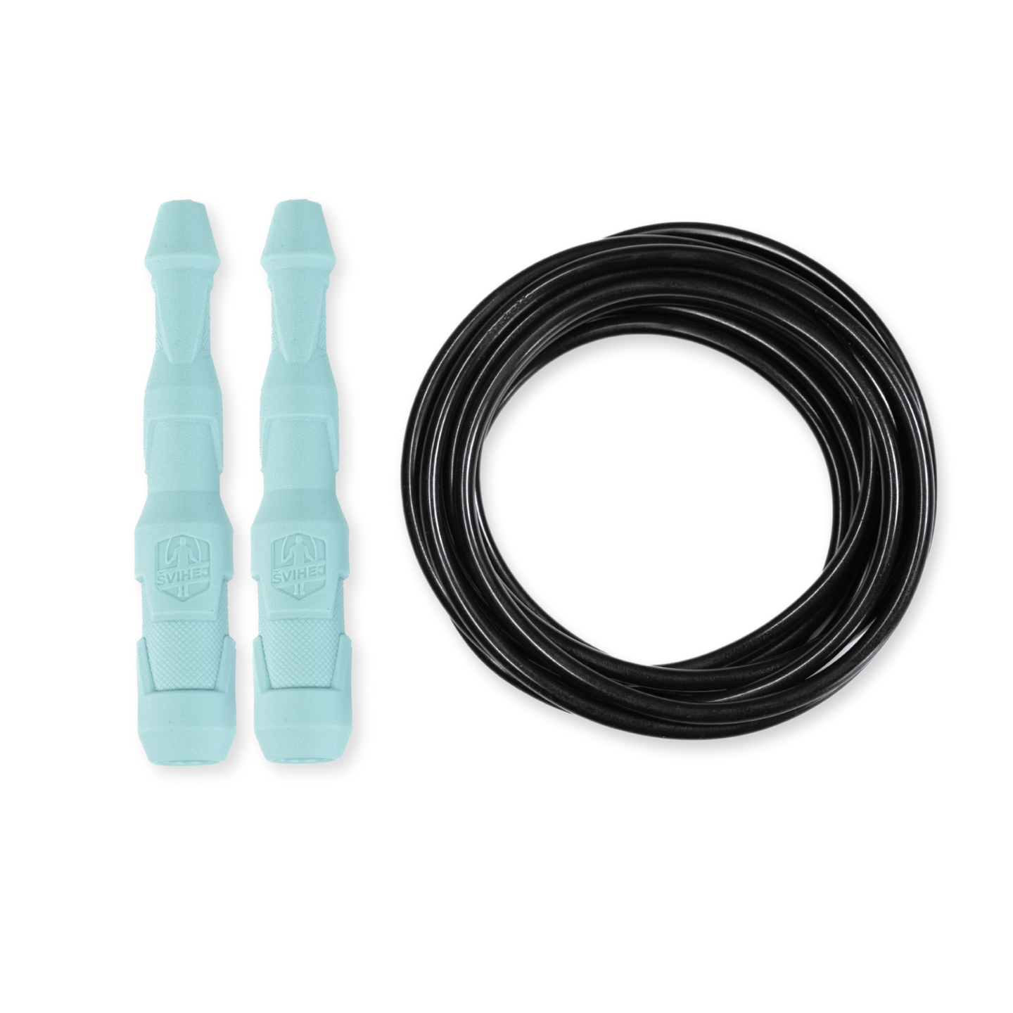 Ninja Rope | Švihej.sk Vyber farbu rukovätí:: Mint, Vyber priemer lanka:: 5mm (muži), Farba lanka: Čierna