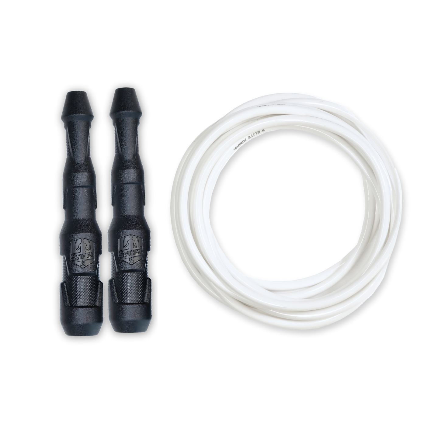 Ninja Rope | Švihej.sk Vyber farbu rukovätí:: Čierne, Vyber priemer lanka:: 5mm (muži), Farba lanka: Bílá