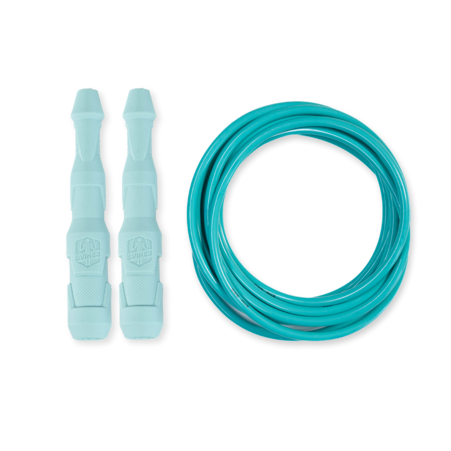 E-shop Ninja Rope - Švihadlo na kondícii, nastaviteľná dĺžka, vhodné ako parťák do fitka. Vyber farbu rukovätí:: Mint, Vyber priemer lanka:: 4 mm – ľahšie a rýchlejšie (odporúčané pre ženy a deti), Farba lanka: Mint Švihadlo na svižnejšie skákanie - ideálne na k