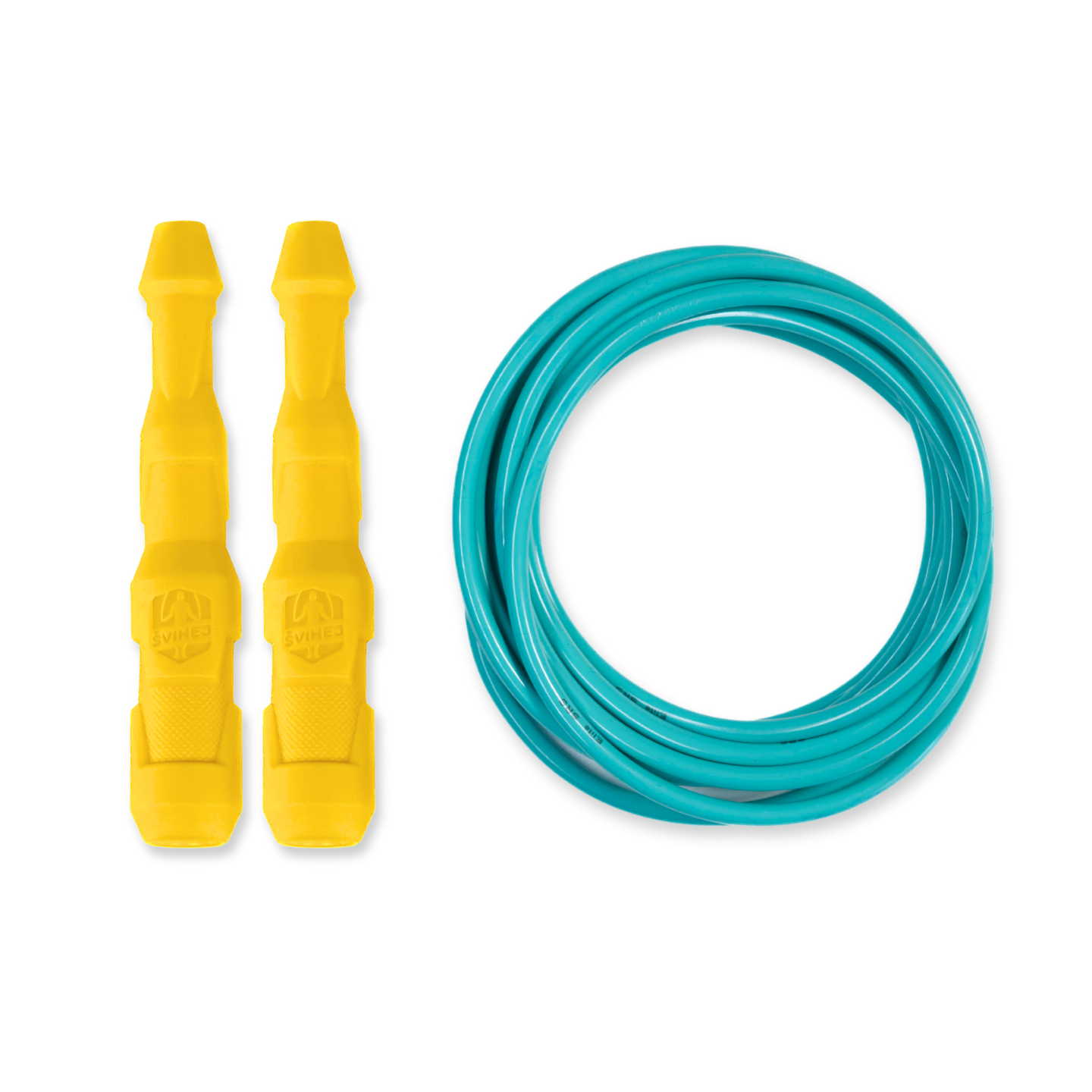 Ninja Rope - Švihadlo na kondícii, nastaviteľná dĺžka, vhodné ako parťák do fitka. Vyber farbu rukovätí:: Žlté, Vyber priemer lanka:: 4 mm – ľahšie a rýchlejšie (odporúčané pre ženy a deti), Farba lanka: Mint