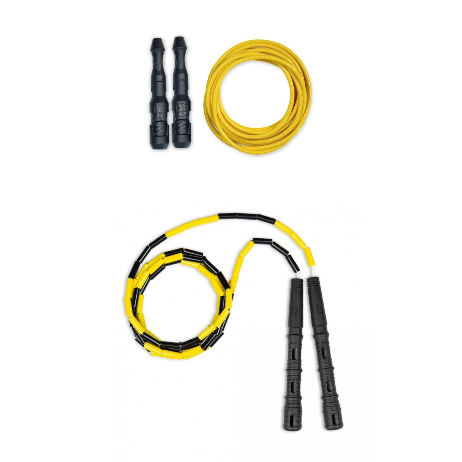 E-shop Kombo favoritov: Katana + Ninja Katana Rope farby: Rukoväte: čierne, Korálky: Žlto/čierna, Ninja Rope farby: Rukoväte: čierne, Lanko: žlté 5mm Kombo, s ktorým zvládneš základy aj poriadny kardio tréning.