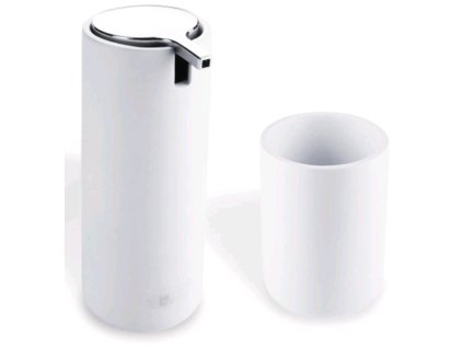 OM 1605831-05 Set dávkovač+pohárek bílá