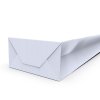 Tašky papierové na víno s krúteným papierovým a textilným  uchom - kraftový papier (Farba Biela)
