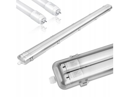 Hermeticke svitidlo 120cm lampa 2x LED zarivky 120cm 2440lm