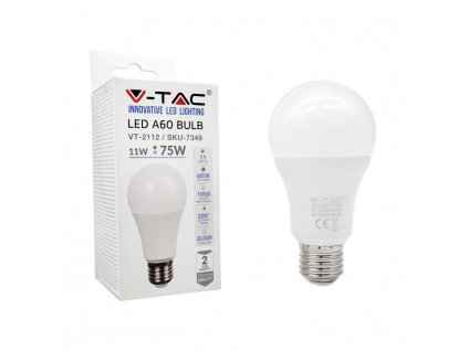 vt 2112 11w a60 led lampadina in plastica colorcode 6400k e27 articolo vt 2112 sku 7351