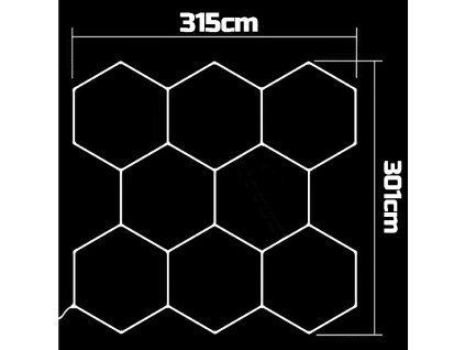LED lampa Hexagon Stropni panel 315x301