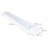 kancelářské svítidlo pro led trubice 2x 120cm rozměry