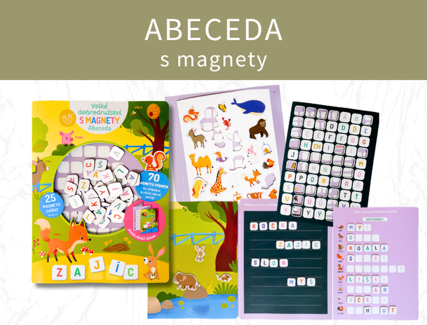 Abeceda s magnety mob.