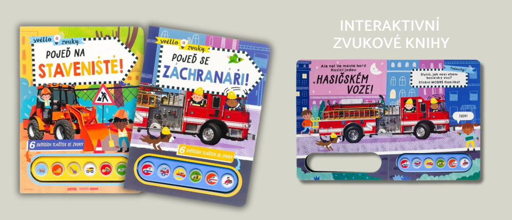 Interaktivní zvukové knihy o staveništi a záchranářích