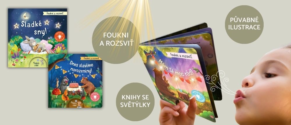 Knihy se světýlky z edice Foukni a rozsviť.