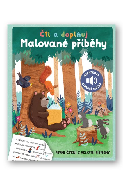 6973 Obrazkova zvukova knizka Malovane pribehy Prvni cteni s velkymi pismeny OBALKA