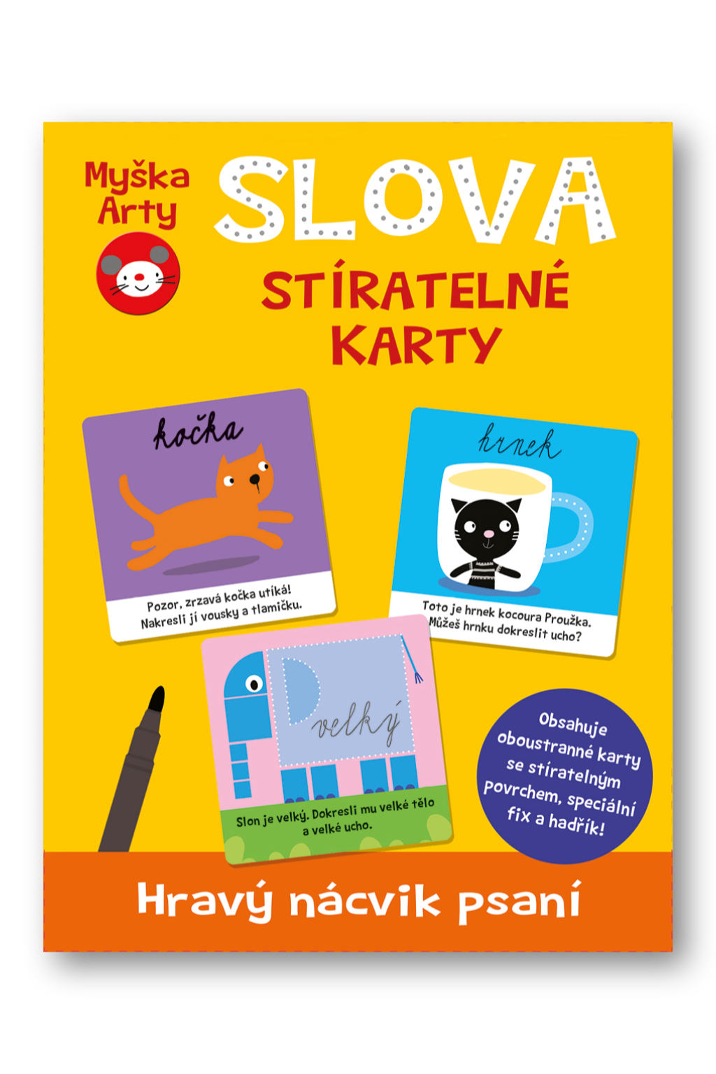 Myška Arty - Slova - stíratelné karty