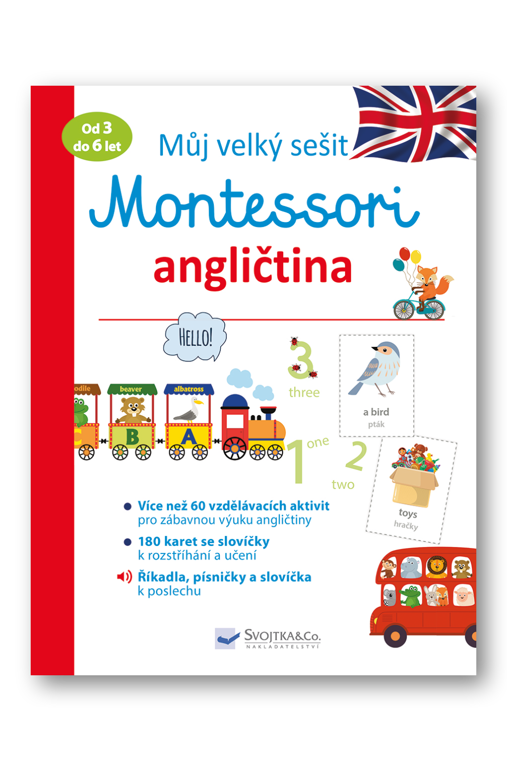 Můj velký sešit Montessori - angličtina - 3 až 6 let Lydie Barusseau