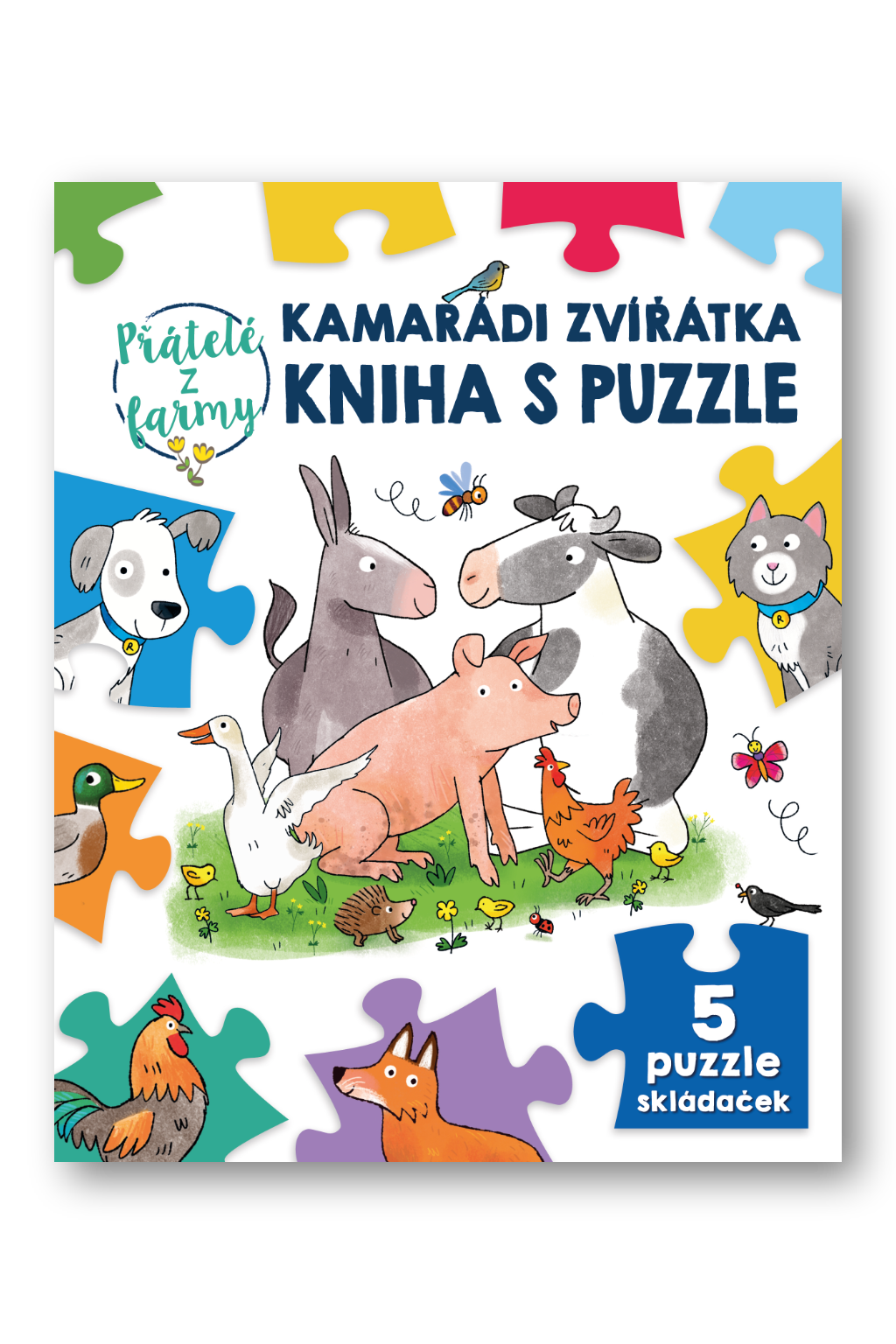 Levně Kamarádi zvířátka kniha s puzzle Přátelé z farmy Sebastien Braun