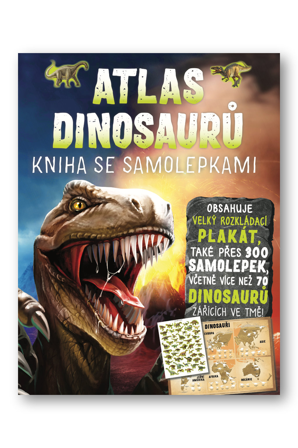 Levně Atlas dinosaurů Kniha se samolepkami John Malam