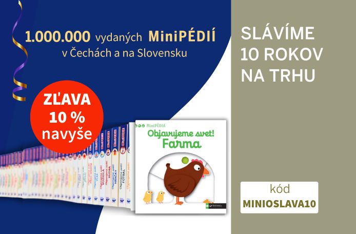 MiniPÉDIA oslavuje 10 rokov! Využite kód na 10 % zľavu naviac na legendárne leporelá