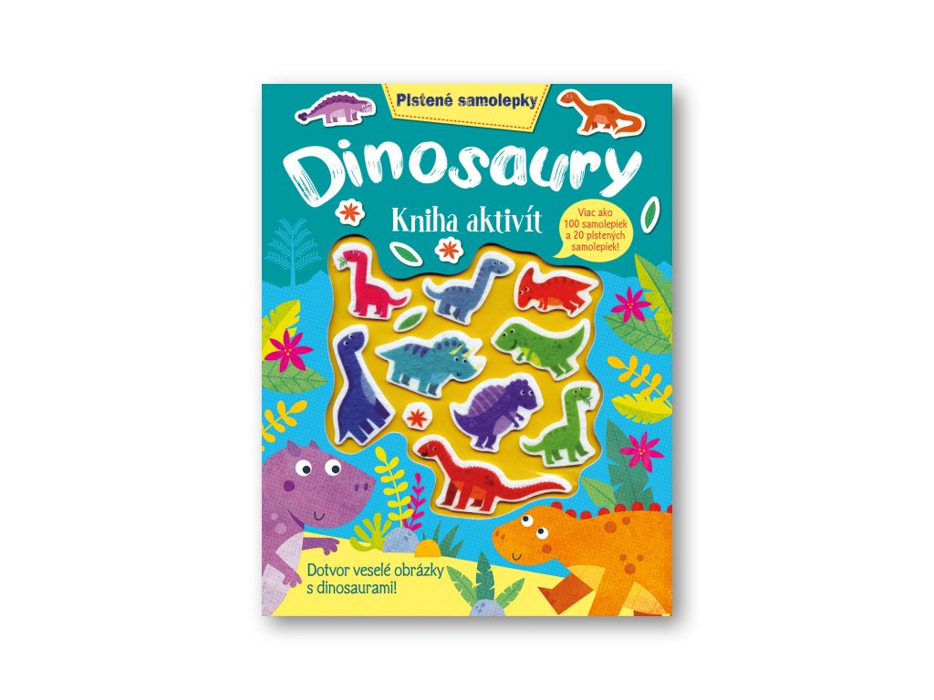 Plstené samolepky – Dinosaury – kniha aktivít