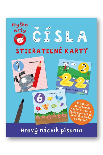 Myška Arty - Čísla karty s fixkou