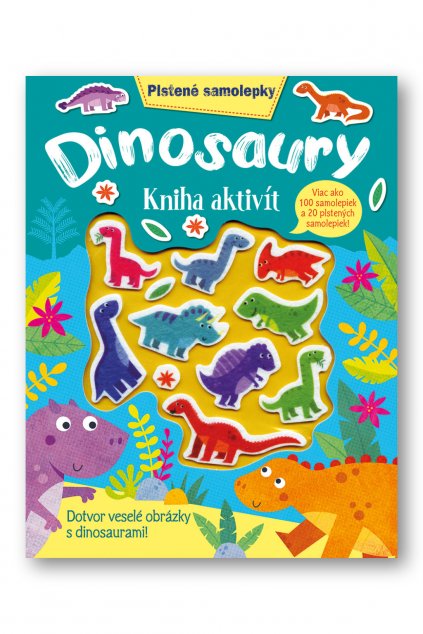 Plstené samolepky – Dinosaury – kniha aktivít